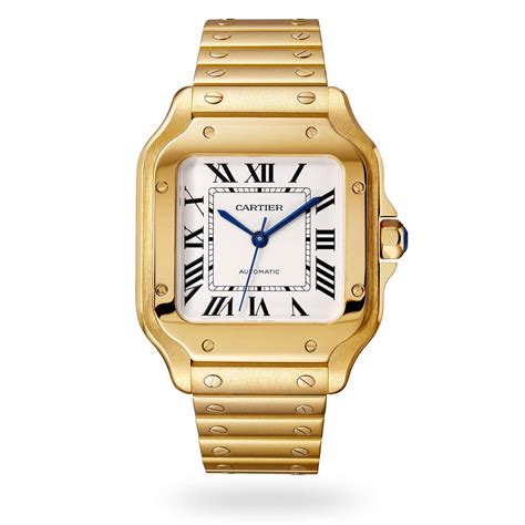 cartier yellow gold watch